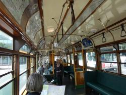 Old-style tram for tourists in Melbourne